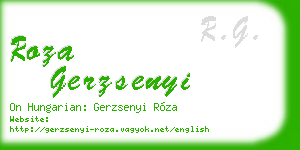 roza gerzsenyi business card